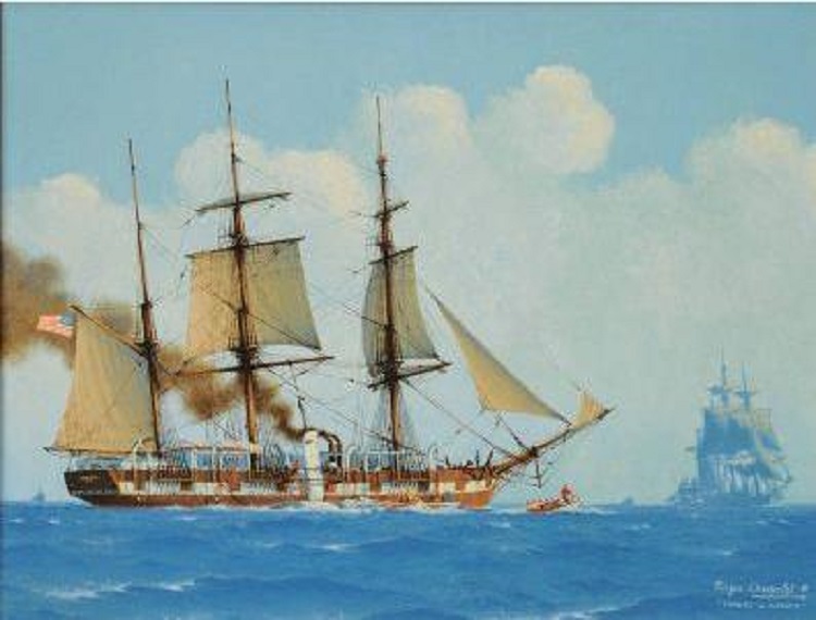 Schöne Marinemalerei der Charles W. Morgan

